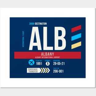 Albany (ALB) Airport Code Baggage Tag Posters and Art